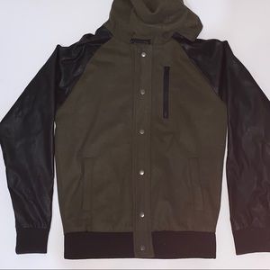 21 men varsity hoodie. Olive/Black Fair condition